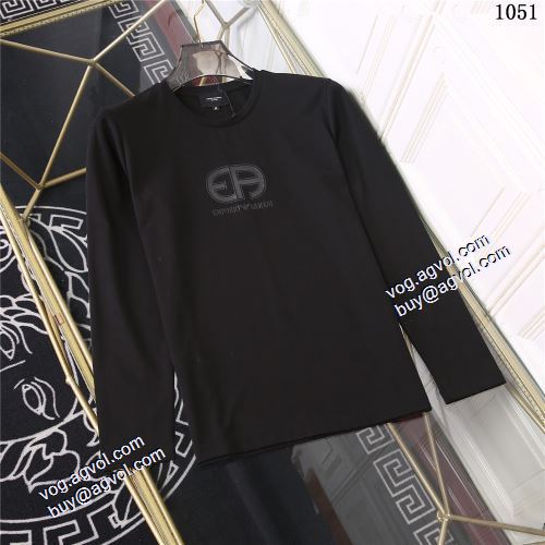 EMPORIO ARMANIコピー 2021秋冬 アルマーニ ARMANI 3色可選 長袖Tシャツ 暖かみのある肌触り着心地抜群