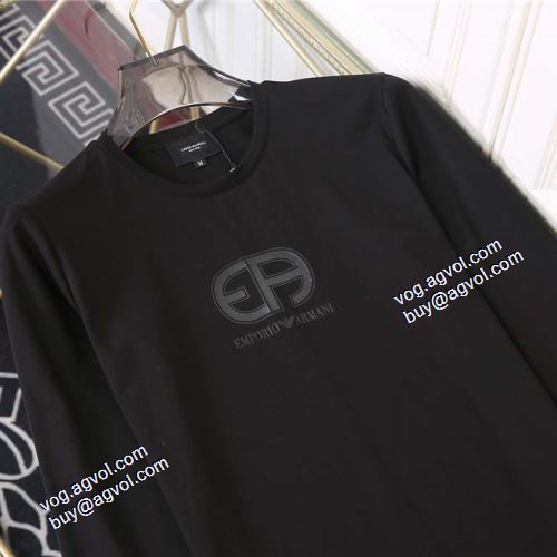 EMPORIO ARMANIコピー 2021秋冬 アルマーニ ARMANI 3色可選 長袖Tシャツ 暖かみのある肌触り着心地抜群