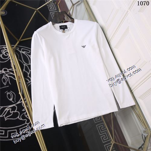 2021秋冬 アルマーニ ARMANI 3色可選 長袖Tシャツ EMPORIO ARMANIコピーブランド シンプル 選べる極上