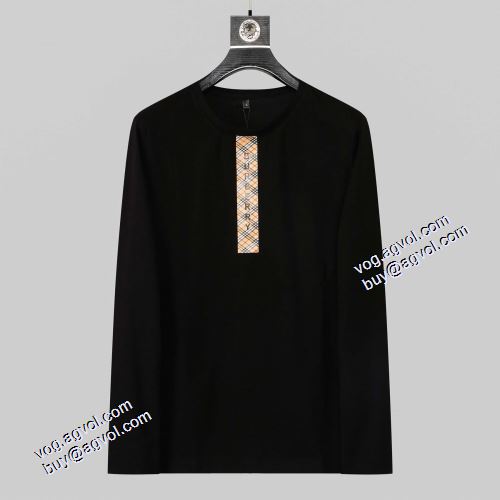長袖Tシャツ 2色可選 収縮性のある 2021秋冬バーバリー BURBERRY バーバリーブランド 偽物 通販 個性的