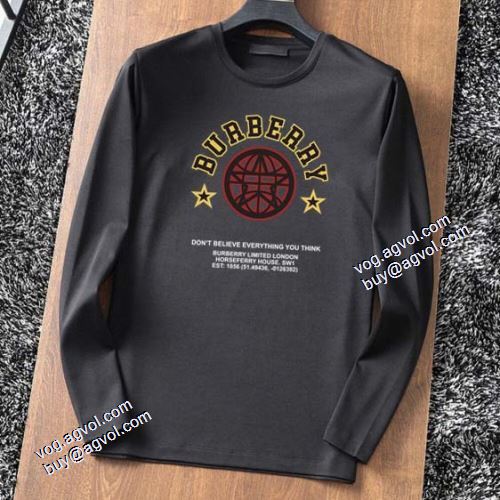 長袖Tシャツ ラウンドネック バーバリーブランドコピー 2021秋冬バーバリー BURBERRY 2色可選 人気商品登場