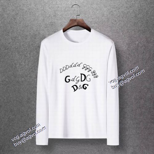 2021秋冬 ドルチェ＆ガッバーナ Dolce&Gabbana 長袖Tシャツ 縦には伸びにくい 着心地抜群 7色可選 ドルチェ&ガッバーナブランド コピー