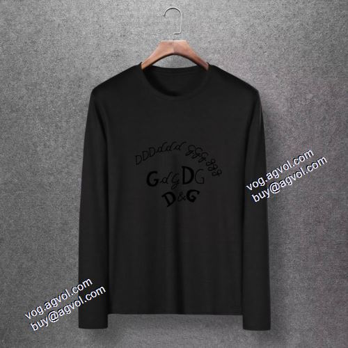 2021秋冬 ドルチェ＆ガッバーナ Dolce&Gabbana 長袖Tシャツ 縦には伸びにくい 着心地抜群 7色可選 ドルチェ&ガッバーナブランド コピー