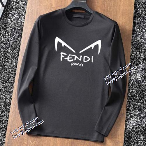 長袖Tシャツ 2021秋冬 フェンディ FENDI フェンディコピー サイズ豊富 2色可選 シンプル
