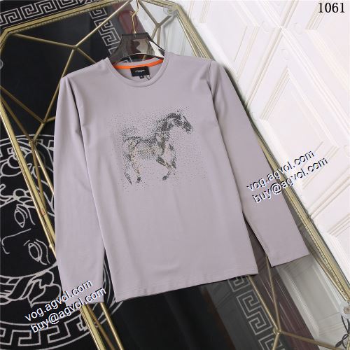 3色可選 2021秋冬 エルメス HERMES 長袖Tシャツ 耐久性のある 吸汗性に優れ エルメスブランド コピー