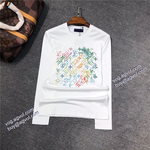 2021秋冬 ルイ ヴィトン LOUIS VUITTON 最安値に挑戦 2色可選 カジュアル 長袖Tシャツ ルイ ヴィトンブランド コピー
