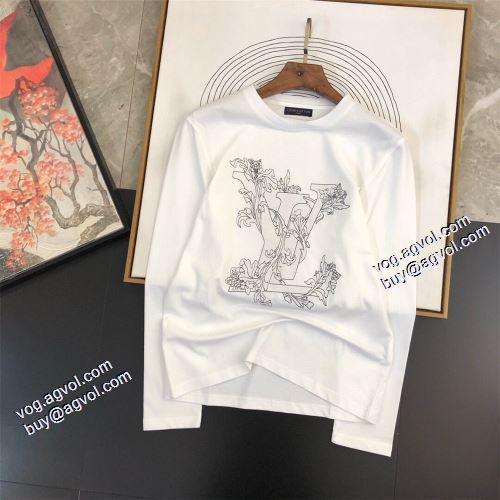 長袖Tシャツ 2色可選 人気販売中 柔らかい手触り ルイ ヴィトンスーパーコピー 2021秋冬 ルイ ヴィトン LOUIS VUITTON
