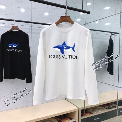 個性的 長袖Tシャツ 2色可選 2021秋冬 ルイ ヴィトン LOUIS VUITTON 快適な着心地 ルイ ヴィトンブランド 偽物 通販