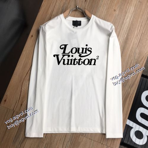 長袖Tシャツ 2色可選 希少価値大 暖かみのある肌触り 2021秋冬 ルイ ヴィトン LOUIS VUITTON ルイ ヴィトンスーパーコピー 激安