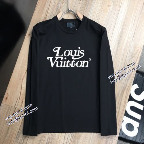 長袖Tシャツ 2色可選 希少価値大 暖かみのある肌触り 2021秋冬 ルイ ヴィトン LOUIS VUITTON ルイ ヴィトンスーパーコピー 激安