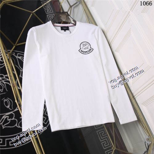 3色可選 長袖Tシャツ 希少価値大！着心地満点 モンクレールスーパーコピー 2021秋冬 モンクレール MONCLER