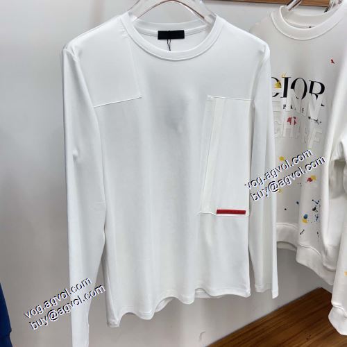 2021秋冬 プラダ PRADA 人気商品登場 プラダブランド コピー 長袖Tシャツ 2色可選 オリジナル