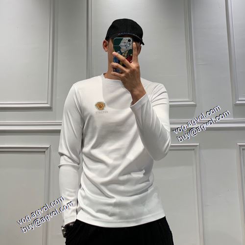 2021秋冬 ヴェルサーチVERSACE 風合いが出る ヴェルサーチブランドコピー 長袖Tシャツ 肌に密着 2色可選