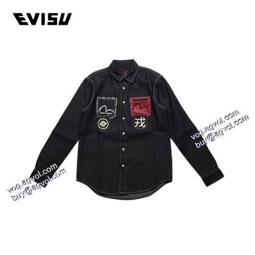 先行販売 デニムジャケット デザイン性の高い 2021秋冬 エヴィス EVISU 2色可選 エヴィス コピー
