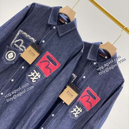 先行販売 デニムジャケット デザイン性の高い 2021秋冬 エヴィス EVISU 2色可選 エヴィス コピー