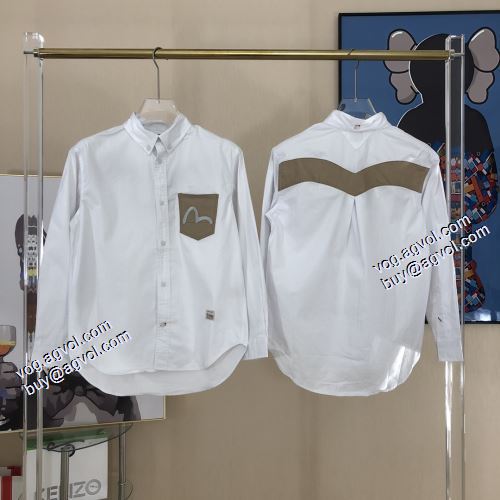 2021秋冬 長袖シャツ 着心地満点 エヴィス ブランド 偽物 通販 エヴィス EVISU 豊富なサイズ