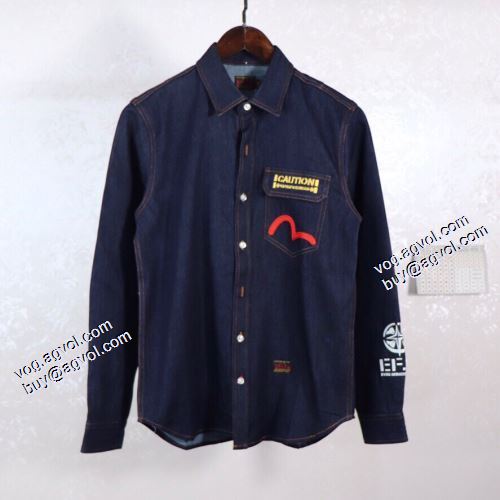 デニムジャケット 2021秋冬 エヴィス スーパーコピー 激安 個性的 エヴィス EVISU 着回し度抜群