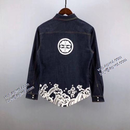 高品質 人気 エヴィス EVISU 縦には伸びにくい デニムジャケット 2021秋冬 エヴィス 偽物ブランド