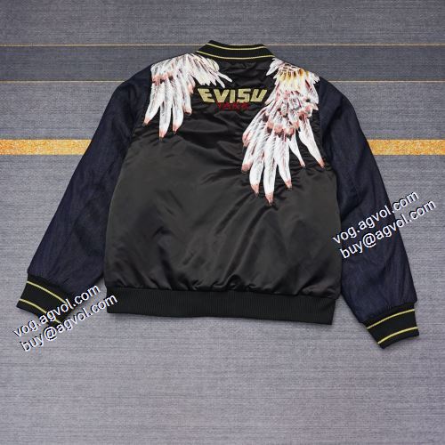 ジャケット 2021秋冬 エヴィス コピー 満足できるコート エヴィス EVISU ダウンベスト 魅力ファッション