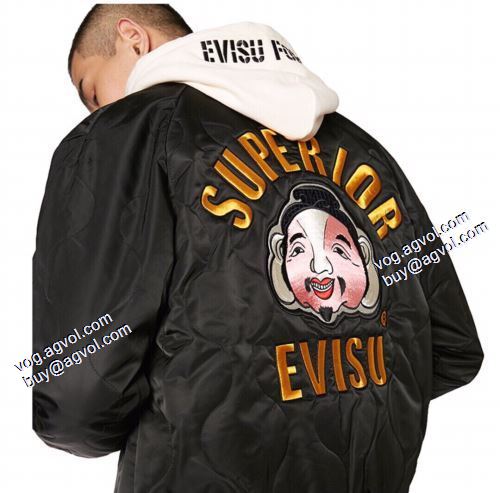 艶やかなコート エヴィス EVISU コート 2021秋冬 エヴィス コピー ブランド 個性的なデザ ダウンベスト