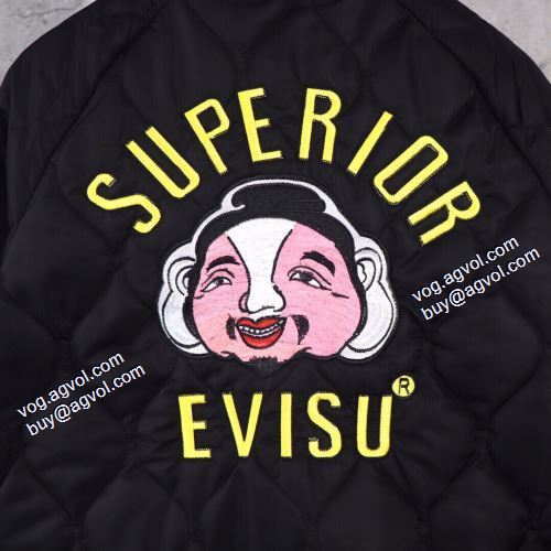 艶やかなコート エヴィス EVISU コート 2021秋冬 エヴィス コピー ブランド 個性的なデザ ダウンベスト