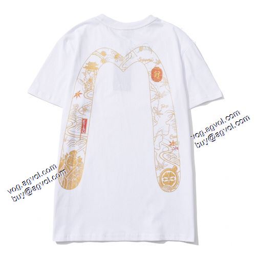 2021春夏 エヴィス EVISU 自分らしいスタイリング Tシャツ 2色可選 エヴィス ブランド コピー 最安値に挑戦