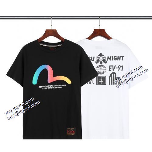 エヴィス スーパーコピー 2021春夏 Tシャツ 人気販売中 エヴィス EVISU 2色可選 高品質