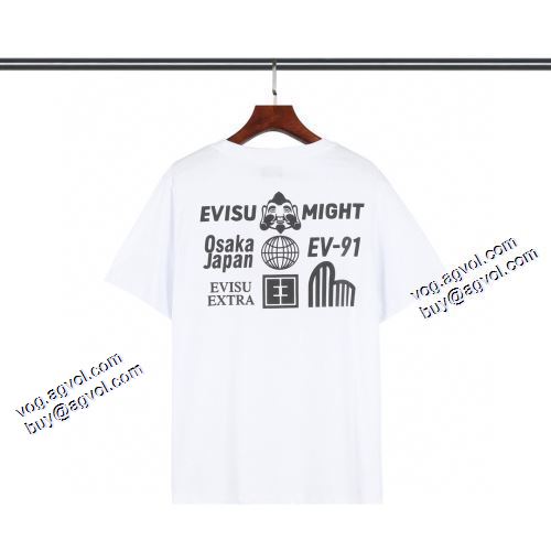 エヴィス スーパーコピー 2021春夏 Tシャツ 人気販売中 エヴィス EVISU 2色可選 高品質