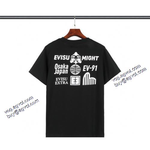エヴィス スーパーコピー 2021春夏 Tシャツ 人気販売中 エヴィス EVISU 2色可選 高品質