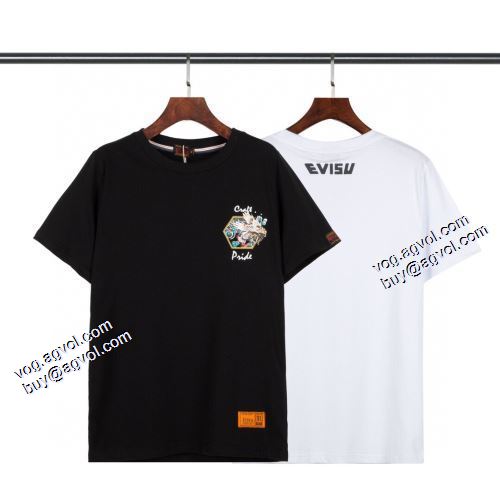 カジュアル 2021春夏 エヴィス EVISU 魅力ファッション Tシャツ エヴィス コピー ブランド 2色可選