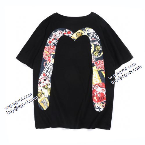 エヴィス ブランド 偽物 通販 カラーラインナップ 2021春夏 2色可選 Tシャツ エヴィス EVISU 豊富なサイズ