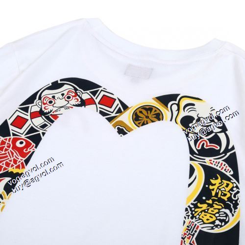 エヴィス ブランド 偽物 通販 カラーラインナップ 2021春夏 2色可選 Tシャツ エヴィス EVISU 豊富なサイズ