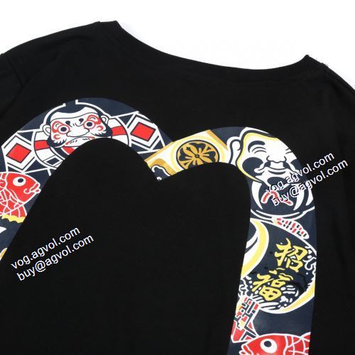 エヴィス ブランド 偽物 通販 カラーラインナップ 2021春夏 2色可選 Tシャツ エヴィス EVISU 豊富なサイズ