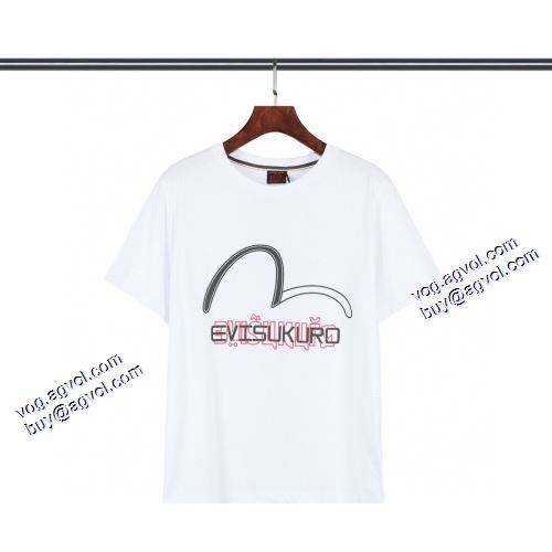 2色可選 カッコいい印象を付ける 2021春夏 Tシャツ エヴィス EVISU 希少価値大！エヴィス コピーブランド