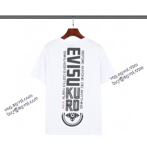2色可選 カッコいい印象を付ける 2021春夏 Tシャツ エヴィス EVISU 希少価値大！エヴィス コピーブランド