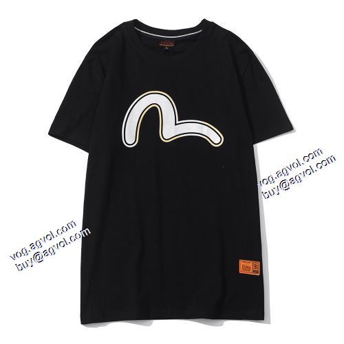 Tシャツ 収縮性のある 2色可選 エヴィス 偽物ブランド 2021春夏 エヴィス EVISU 高品質 人気