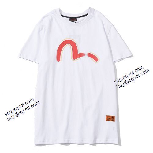 Tシャツ 収縮性のある 2色可選 エヴィス 偽物ブランド 2021春夏 エヴィス EVISU 高品質 人気