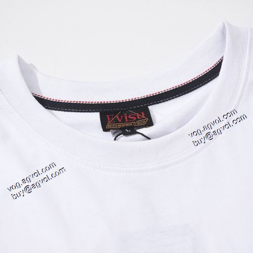 Tシャツ 収縮性のある 2色可選 エヴィス 偽物ブランド 2021春夏 エヴィス EVISU 高品質 人気