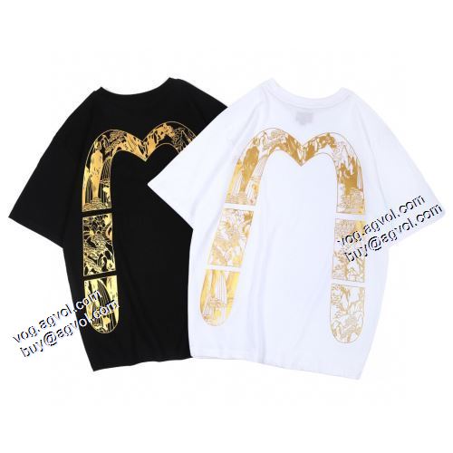 高級感ある エヴィス スーパーコピー 代引 2021春夏 エヴィス EVISU 2色可選 優しいフィット感 Tシャツ