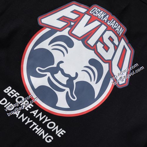 縦には伸びにくい 2021春夏 Tシャツ 綺麗に決まるフォルム！ エヴィス ブランドスーパーコピー 2色可選 エヴィス EVISU
