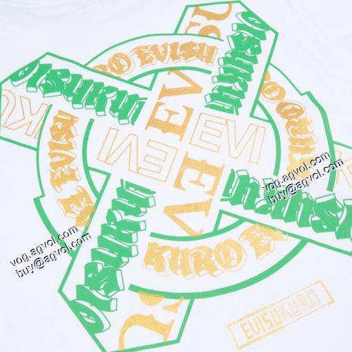 エヴィス ブランドコピー 個性的なデザ クールビズ 2色可選 Tシャツ 2021春夏 エヴィス EVISU Tシャツ