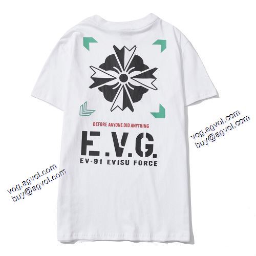オリジナル 2021春夏 Tシャツ エヴィス EVISU 人気商品登場 エヴィス ブランド 2色可選 スタイリッシュな印象