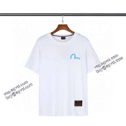 Tシャツ 2色可選 柔らかい手触り 2021春夏 エヴィス EVISU 上品上質