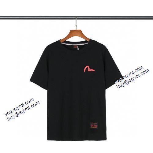 Tシャツ 2色可選 柔らかい手触り 2021春夏 エヴィス EVISU 上品上質
