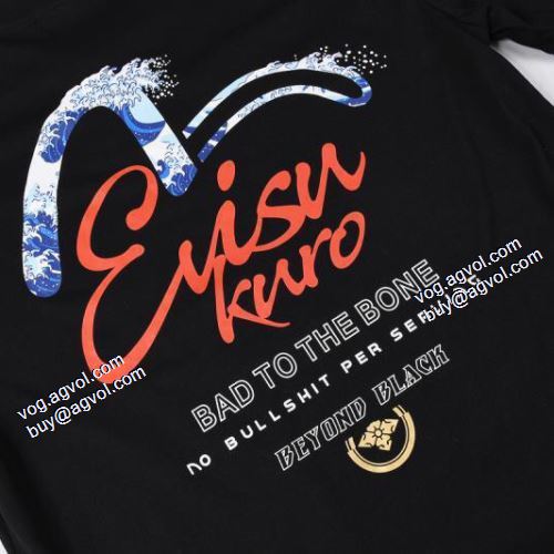 エヴィス コピーブランド 2色可選 Tシャツ 縦には伸びにくい 2021春夏 エヴィス EVISU 人気ブランド
