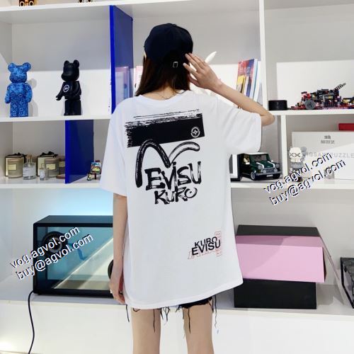 クールビズ 2021春夏 Tシャツ 2色可選 エヴィス EVISU 今買い◎得 エヴィス 偽物ブランド