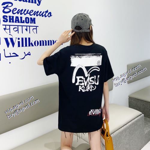 クールビズ 2021春夏 Tシャツ 2色可選 エヴィス EVISU 今買い◎得 エヴィス 偽物ブランド