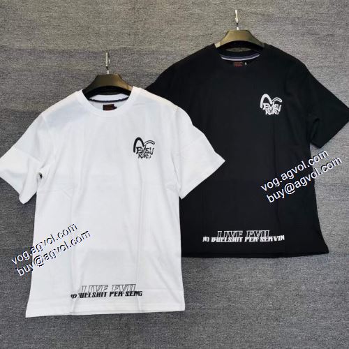 サイズ豊富 2021春夏 自分らしいスタイリング Tシャツ エヴィス EVISU エヴィス ブランドスーパーコピー 2色可選