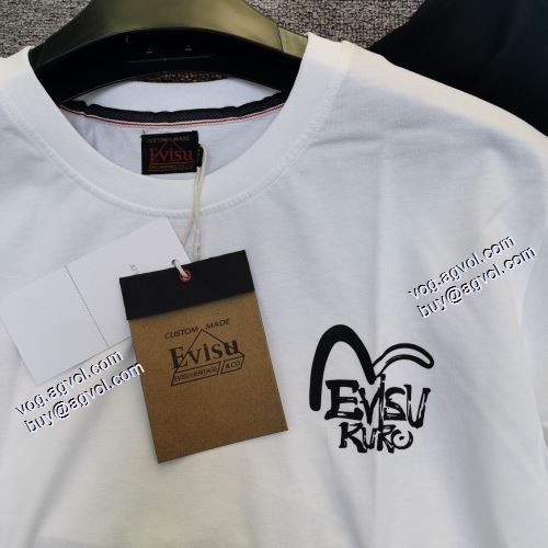 サイズ豊富 2021春夏 自分らしいスタイリング Tシャツ エヴィス EVISU エヴィス ブランドスーパーコピー 2色可選