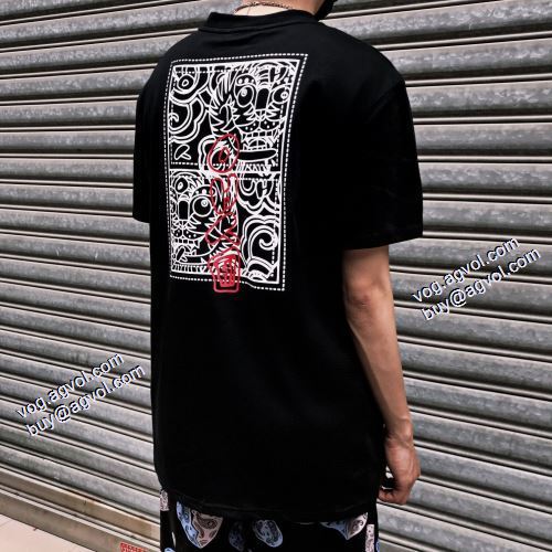 Tシャツ 上品な輝きを放つ形 エヴィス ブランドコピー 2色可選 収縮性のある 2021春夏 エヴィス EVISU
